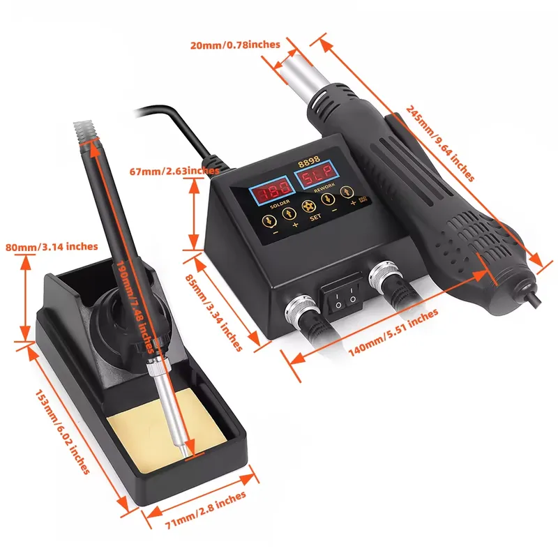 Stazione di Saldatura e Dissal - Smd Rework Station Hot Air Soldering 2 In 1 recensione e prezzo