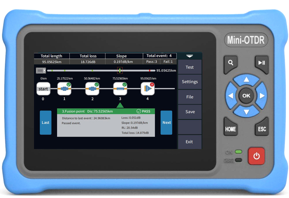 Touch Screen da 4,3 pollici MI - Optical Time Domain Reflectometer Otdr 1310 1550Nm recensione e prezzo