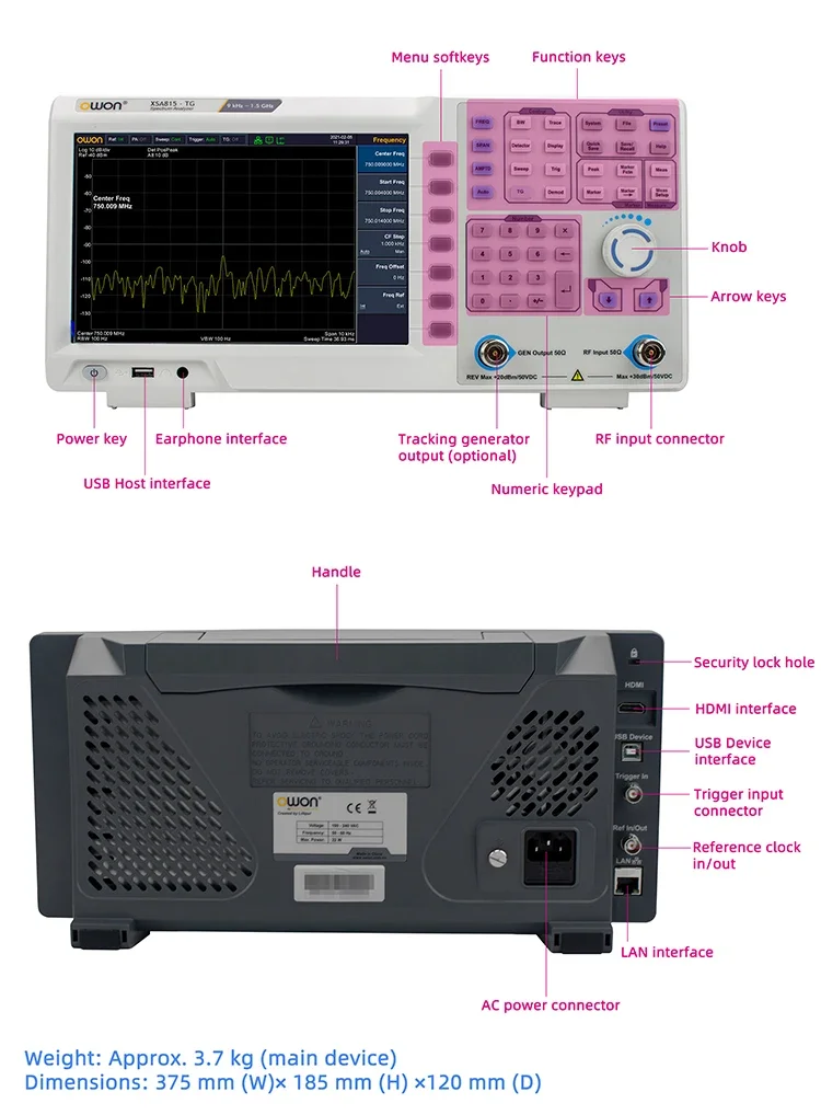 Analizzatore di Spettro 9kHz - - Spectrum Analyzer Tracking Generator 1.5Ghz recensione e prezzo
